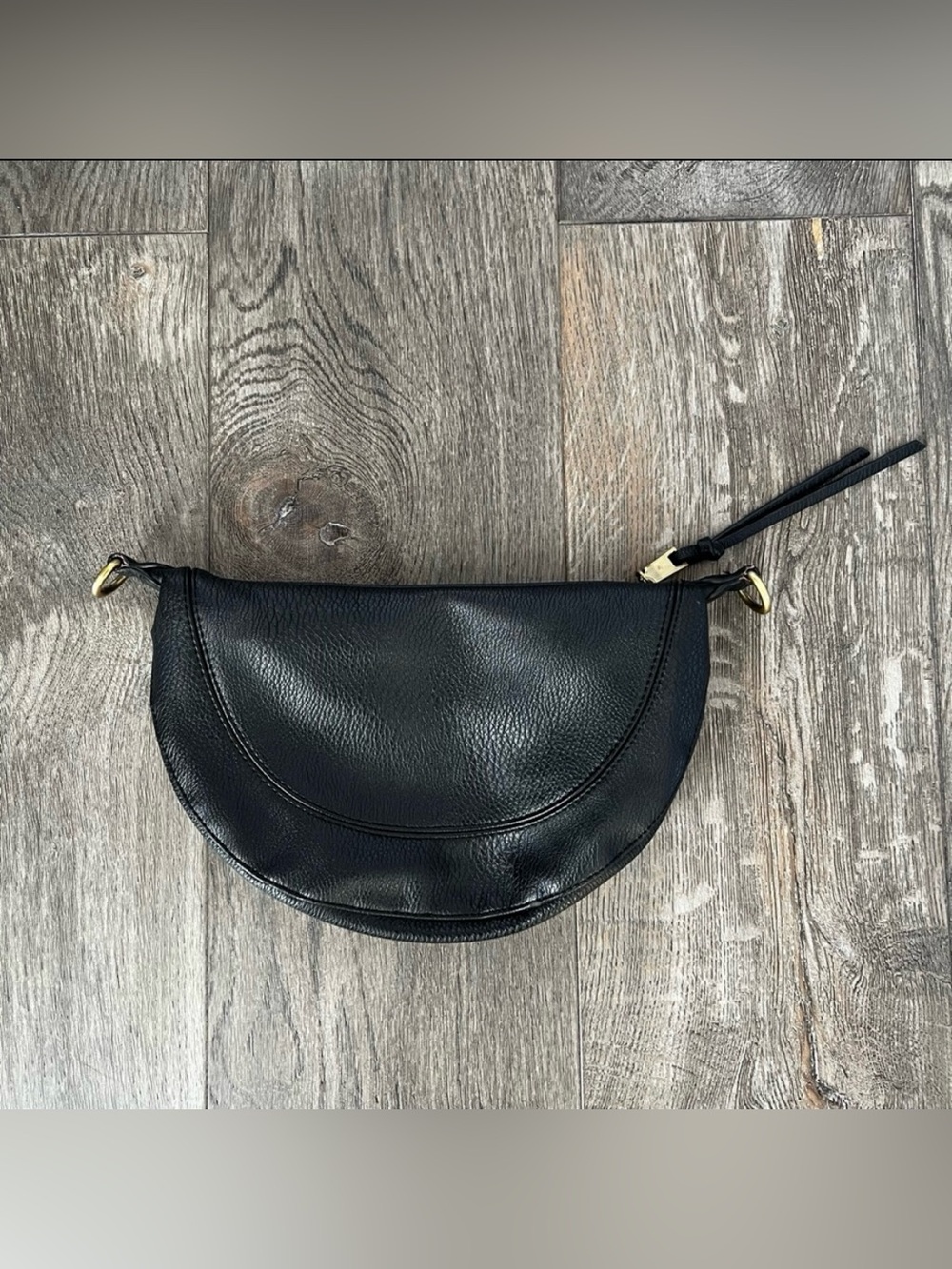ANTHROPOLOGIE Urban Originals Luna Mini Slouchy Sling Crossbody Bag in Black